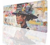 Gaming Mouse Pad 900x400x3mm Large Gaming Mouse Mat with Stitched Edges, XXL Mousepad with Non-Slip Base, Extended Large Size Mousemat, Keyboard Desk Pad Water Resist Surface Woman PjY7441 M-T