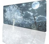 Gaming Mouse Pad 900x400x3mm Large Gaming Mouse Mat with Stitched Edges, XXL Mousepad with Non-Slip Base, Extended Large Size Mousemat, Keyboard Desk Pad Water Resist Surface Building PjY4603 G-A