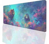Gaming Mouse Pad 900x400x3mm Large Gaming Mouse Mat with Stitched Edges, XXL Mousepad with Non-Slip Base, Extended Large Size Mousemat, Keyboard Desk Pad Water Resist Surface Abstract PjY8805 N-U
