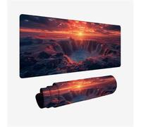 Gaming Mouse Pad 90x40cm Large Mouse Mat Red Desk Mat, Mousepad Sunrise Mousemat with Stitched Edges, Gaming Mats with Water Resist Surface, Improved Precision and Speed, Desk Accessories H2-72