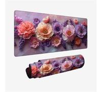 Gaming Mouse Pad 90x50cm Large Mouse Mat Lavender Desk Mat, Mousepad Flower Mousemat with Stitched Edges, Gaming Mats with Water Resist Surface, Improved Precision and Speed, Desk Accessories H2-482