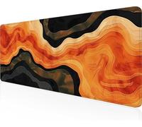 Gaming Mouse Pad Abstract, Black Mouse Pad 140 x 60cm with Stitched Edges, Large Extended XXL Keyboard Mat with Anti Slip Base, Mause Mat for Desk Keyboard Decoration, Gifts for Men Adults PjY3659 5-9