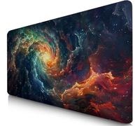 Gaming Mouse Pad Abstract Desk Mat Large 90x40cm XXL Mouse Mat Cloud Long Computer Keyboard Mousepad with Slip Base Desk Pad Edge for Stable Grip on Smooth Surfaces, Water-Resistant Surface F0-1164