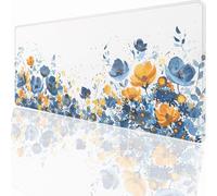 Gaming Mouse Pad Abstract Flower Mouse Mat 31.5 x 15.7inch with Stitched Edges, Large Extended XXL with Anti Slip Base, Desk Pad for Desk Keyboard Water Decor, Gifts for Men Kids LMDT7278