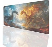 Gaming Mouse Pad Animal Dragon Mouse Mat 27.5x15.7 inch with Stitched Edges, Large Extended XXL with Anti Slip Base, Desk Pad for Desk Keyboard Water Decor, Gifts for Men Kids LMDT15216
