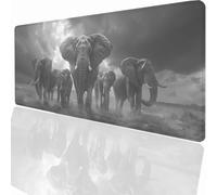 Gaming Mouse Pad Animal Elephant Mouse Mat 23.5x11.8 inch with Stitched Edges, Large Extended XXL with Anti Slip Base, Desk Pad for Desk Keyboard Water Decor, Gifts for Men Kids LMDT6324