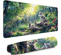 Gaming Mouse Pad Animal Extended Mouse Mat 1200x600x3mm Non-Slip Desk Mat Large, Soft Smooth Surface, Comfortable Keyboard Pad Forest Improved Precision and Speed for Office Gifts for PC Gamers xg-929