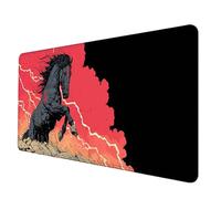 Gaming Mouse Pad Animal Mouse Mat Horse Desk Mat Large 800 x 400 x 3 mm, Waterproof Mousepad with Stitched Edge, Anti-Slip Rubber Base Desk Pad Computer Accessories for PC, Office/Gaming -hjw2506QC