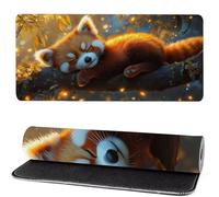 Gaming Mouse Pad Animal, Mouse Mat large Raccoon 1000x500x3mm Extended Desk Mat LargeKeyboard Pad and Desk Accessories, Water-Resistant Surface and Non-Slip Base Mousemat for Home Office Decor MM-277