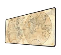 Gaming Mouse Pad Beige Retro Mouse Mat XXL 1000x400x3mm Extended Large Mousepad Non-slip Rubber Base, Stitched Edge Waterproof Desk Mat, Desk Pad for Gaming Office Keyboard, Birthday Gifts for Men