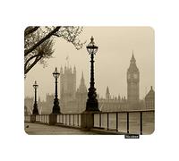 Gaming Mouse Pad Big Ben Houses of Parliament London in Fog Non-Slip Rubber Mouse Pad for Computers, Laptop, Office, Home Rectangle Mousepad 11.8" x 9.8"