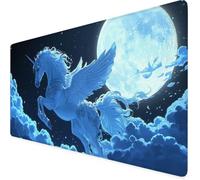 Gaming Mouse Pad Black Desk Mat Large 1000 X 500 X 3 mm Unicorn Mouse Mat, Extended Waterproof Mousepad, With Anti-Slip Rubber Base Stitched Edges Mousemat for Office Desk Decor, Gifts for Men F1-160