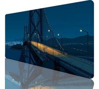 Gaming Mouse Pad Black, Large Mouse Mat 1200 x 600 x 3 mm with Stitched Edges Desk Mat Architecture, Extended XXL Mousepad with Non Slip Rubber Base, Office Accessories for Desk Keyboard Decor l-8589