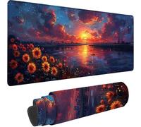 Gaming Mouse Pad Black, Large Mouse Mat 1200 x 600 x 3 mm with Stitched Edges Desk Mat Landscape, Extended XXL Mousepad with Non Slip Rubber Base Desk Pad for Home Office Decor, Gifts for Men H-G
