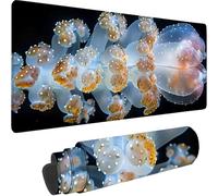Gaming Mouse Pad Black, Large Mouse Mat 1500x800x3 mm with Stitched Edges Desk Mat Marine Life, Extended XXL Mousepad with Non Slip Rubber Base Desk Pad for Home Office Accessories, Gifts for Men 7-A
