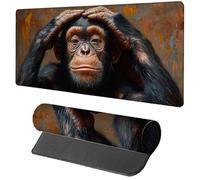 Gaming Mouse Pad Black Mouse Mat 1200x600x3mm, Animal Mousemat with Stitched Edge Design, Waterproof Surface XXL Extended Desk Pad Large for Office and Home PC Gaming Desk Accessories, Gifts 0-2151