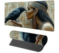 Gaming Mouse Pad Black Mouse Mat 900x400x3mm, Woman Mousemat with Stitched Edge Design, Waterproof Surface XXL Extended Desk Pad Large for Office and Home PC Gaming Desk Accessories, Gifts B-9001