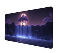 Gaming Mouse Pad Black Mouse Mat Fall Desk Mat Large 600x300x3 mm, Waterproof Mousepad with Stitched Edge, Anti-Slip Rubber Base Desk Pad Computer Accessories for PC, Laptop Office/Gaming -hjw250644