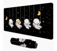 Gaming Mouse Pad Black Mouse Mat XXL 600x400 mm, Astronaut Mousepad with Smooth Surface to Improve Precision and Speed, Non-Slip Rubber Base Desk Mat for Home, Office, Gaming Room 24x16 in 3Y-108