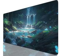 Gaming Mouse Pad Blue Desk Mat Large 800x300x3mm XXL Mouse Mat Fall Long Computer Keyboard Mousepad with Slip Base, Improved Precision and Speed,Waterproof Gaming Mousemat for Office Home Gamer Y8-660