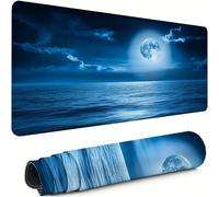 Gaming Mouse Pad Blue Extended Mouse Mat 1000x500x3mm Non-Slip Desk Mat Large, Soft Smooth Surface, Comfortable Keyboard Pad Ocean Improved Precision and Speed for Office Gifts for PC Gamers xg-903