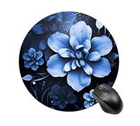 Gaming Mouse Pad Blue Flower Laptop Desk Pad for Laptop, Office & Home