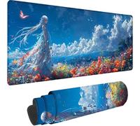 Gaming Mouse Pad Blue, Large Mouse Mat 800x300x3 mm with Stitched Edges Desk Mat Cartoon, Extended XXL Mousepad with Non Slip Rubber Base Desk Pad for Home Office Accessories, Gifts for Men Kids H-G