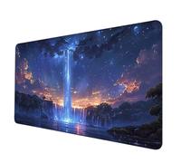 Gaming Mouse Pad Blue Mouse Mat Fall Desk Mat Large 1500 x 800 x 3 mm, Waterproof Mousepad with Stitched Edge, Anti-Slip Rubber Base Desk Pad Computer Accessories for PC, Office/Gaming -hjw2506KL