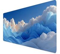Gaming Mouse Pad Blue Mouse Mat Large XXL 120 x 60cm Cloud Desk Mat Large, Waterproof, Non-Slip, Improved Precision and Speed, PC, Computer, Home Office Gaming Desk Accessories for Men wxl1-4985