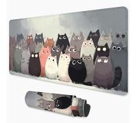Gaming Mouse Pad Cat Mouse Mat XXL 1000x500 mm, Cartoon Mousepad with Smooth Surface to Improve Precision and Speed, Non-Slip Rubber Base Desk Mat for Home, Office, Gaming Room 40x20 in 3Y-306