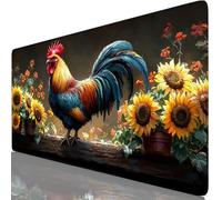 Gaming Mouse Pad Chicken Desk Mat Large 520x250x3mm XXL Mouse Mat Cartoon Long Computer Keyboard Mousepad with Slip Base, Improved Precision and Speed, Waterproof Mousemat for Office Home Gamer Y8-654