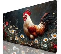 Gaming Mouse Pad Chicken Desk Mat Large 800x400x3mm XXL Mouse Mat Animal Long Computer Keyboard Mousepad with Slip Base, Improved Precision and Speed, Waterproof Mousemat for Office Home Gamer Y8-519