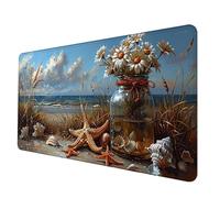Gaming Mouse Pad Chrysanthemum Mouse Mat Starfish Desk Mat Large (60 x 32 x 0.12 inch), Waterproof Mousepad with Stitched Edge, Anti-Slip Rubber Base Desk Pad Computer Accessories for Gaming -hjw06WG