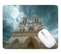 Gaming Mouse Pad City, Mouse Mat 29 x 24 cm with Stitched Edges, Q-6033 | Water-Resistant Surface Keyboard Mousepad Landscape, with Anti-Slip Rubber Base, for Home Office Decor, Gifts for Men/Women