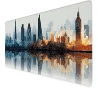 Gaming Mouse Pad City Mouse Mat Large XXL 120 x 60cm Architecture Desk Mat Large, Waterproof, Non-Slip, Improved Precision and Speed, PC, Computer, Office Gaming Desk Accessories for Men wxl1-5435