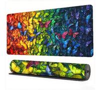 Gaming Mouse Pad Color Butterfly Mouse Mat 39.4x19.7in Desk Mat Large Extended XXL Mousepad with Stitched Edges and Anti Slip Rubber Base Desk Accessories for Women Esport Computer, Gaming, Model39