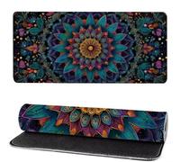 Gaming Mouse Pad Color, Mouse Mat large Kaleidoscope 1400x600x3mm Extended Desk Mat LargeKeyboard Pad and Desk Accessories, Water-Resistant Surface and Non-Slip Mousemat for Home Office Decor MM-694