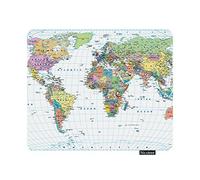 Gaming Mouse Pad Colored World Map Borders Countries Roads and Cities Isolated Non-Slip Rubber Mouse Pad for Computers, Laptop, Office, Home Rectangle Mousepad 9.5 Inch x 7.9 Inch