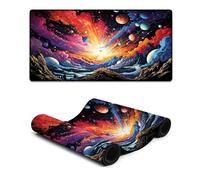 Gaming Mouse Pad Colorful Neon Planet Landscape Mousepad 30x60cm Large Desk Mat Thick Enough for Maintaining Excellent Speed And ControlNon-slip Rubber Base