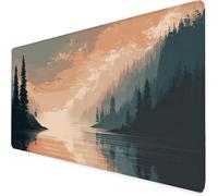 Gaming Mouse Pad Cream Mouse Mat Large XXL 90 x 40cm Landscape Desk Mat Large, Waterproof, Non-Slip, Improved Precision and Speed, PC, Computer, Home Office Gaming Desk Accessories for Men bd1-441