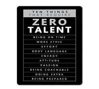 Gaming Mouse Pad Custom, Inspirational Office Mouse Pad Motivational Positive Quotes Ten Things That Require Zero Talent Rectangle Mouse Pads For Computers Laptop 7.9X9.4 Inch