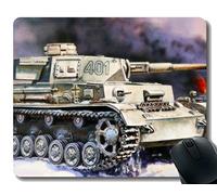 Gaming Mouse Pad Custom,Panzer IV Mouse Pad with Stitched Edge