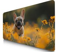 Gaming Mouse Pad Cute Desk Mat Large 80x30cm XXL Mouse Mat Dog Long Computer Keyboard Mousepad with Slip Base Desk Pad Edge for Stable Grip on Smooth Surfaces for Home, Office, Gaming, Room F0-1194