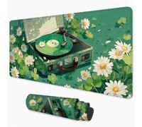 Gaming Mouse Pad Daisy Mouse Mat XXL 900x400 mm, Music Mousepad with Smooth Surface to Improve Precision and Speed, Non-Slip Rubber Base Desk Mat for Home, Office, Gaming Room 36x16 in 3Y-1162