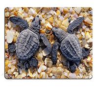 Gaming Mouse Pad Design,Cut Baby Sea Turtle crawled on The beach,Design Non-Slip Rubber Mousepad
