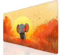 Gaming Mouse Pad, Desk Mat Large 150x80cm XXL Mouse Mat Elephant Mousepad with Non-Slip Base, Extended Mouse Mat with Stitched Edges, with Water Resist Surface Keyboard Mat for Office & Home YG-915