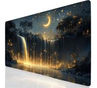 Gaming Mouse Pad, Desk Mat Large 90x40cm XXL Mouse Mat Black Mousepad with Non-Slip Base, Extended Mouse Mat with Stitched Edges, Water Resist Surface Keyboard Mat for Office & Home, Gifts YG-945