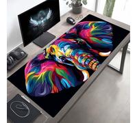 Gaming Mouse Pad, Elephant Black Mouse Mat with Stitched Edges, Large Extended XXL Mousepad with Anti Slip Base, for Desk Keyboard Decoration, Gifts for Men 100 x 50cm PjY4617 O-G