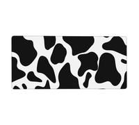 Gaming Mouse Pad Extended Full Keyboard Mat with Stitched Edges Anime Large Desk Pad with Non-Slip Base Cow spot Mouse Mat for Gaming and Office 16 x 35.5 inches Mousepad