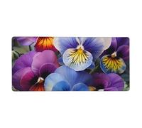 Gaming Mouse Pad Extended Full Keyboard Mat with Stitched Edges Anime Large Desk Pad with Non-Slip Base Pansy Perfection Mouse Mat for Gaming and Office 16 x 35.5 inches Mousepad